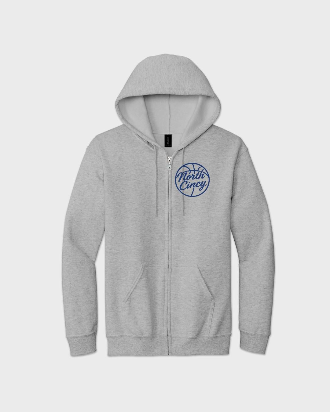 North Cincy Basketball Full Zip Hooded Sweatshirt